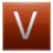 Letter V orange Icon